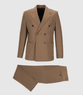 Costume croisé camel