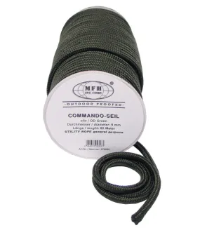 drisse, kaki, 9mm, 60 m