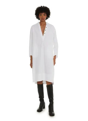 KHAITE  Robe droite en coton  - Blanc